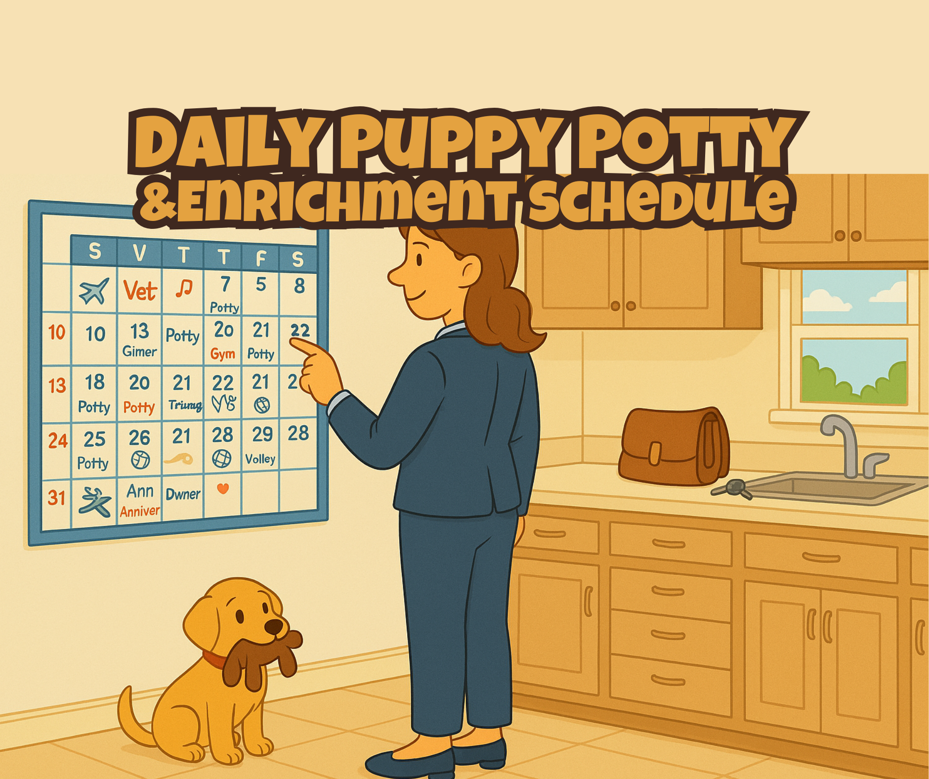 Daily Potty & Enrichment Schedule